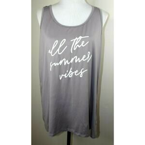 C9 CHAMPION Duo Dry SUMMER VIBES Athletic TANK TOP - Womens XXL - Gray NWT
